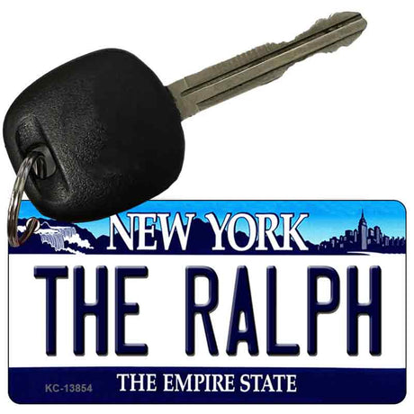 The Ralph NY Blue Novelty Metal Key Chain