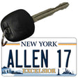 Allen 17 NY Excelsior Novelty Metal Key Chain