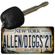 Allen Diggs 21 NY Excelsior Rusty Novelty Metal Key Chain