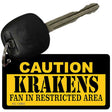 Caution Krakens Novelty Metal Key Chain