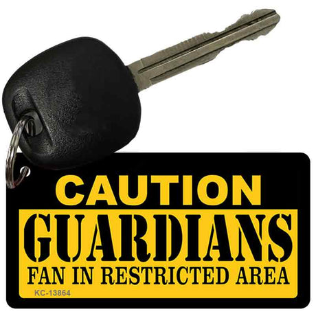 Caution Guardians Novelty Metal Key Chain