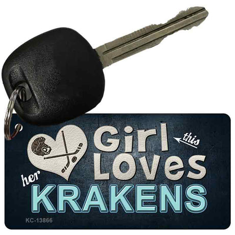 This Girl Loves Krakens Novelty Metal Key Chain