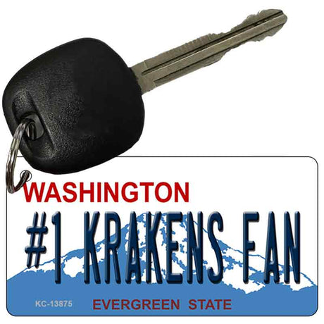 Number 1 Krakens Fan Washington Novelty Metal Key Chain