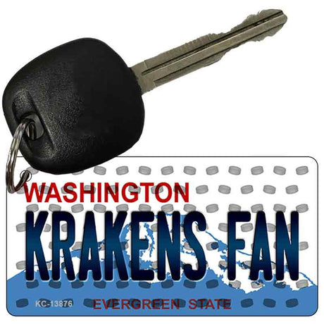 Krakens Fan Washington Overlay Novelty Metal Key Chain