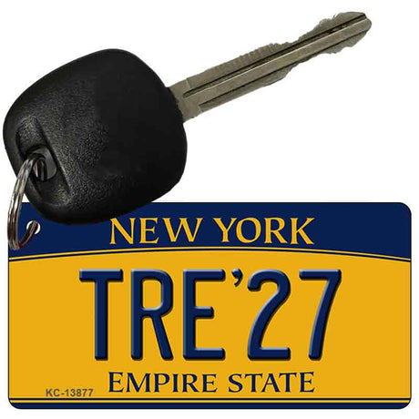 Tre 27 New York Yellow Novelty Metal Key Chain