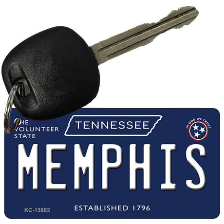 Memphis Tennessee Blue Novelty Metal Key Chain