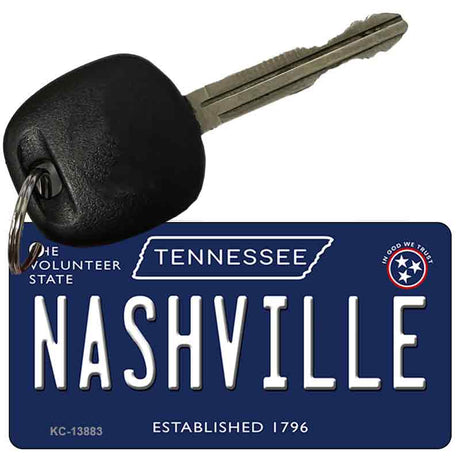 Nashville Tennessee Blue Novelty Metal Key Chain