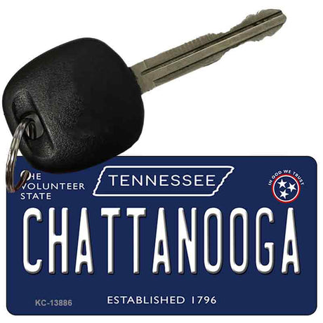 Chattanooga Tennessee Blue Novelty Metal Key Chain