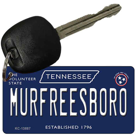 Murfreesboro Tennessee Blue Novelty Metal Key Chain