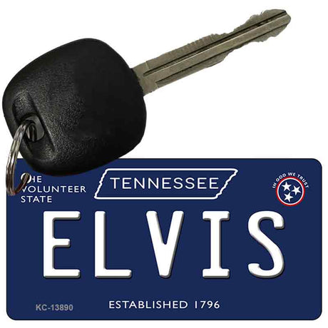 Elvis Tennessee Blue Novelty Metal Key Chain