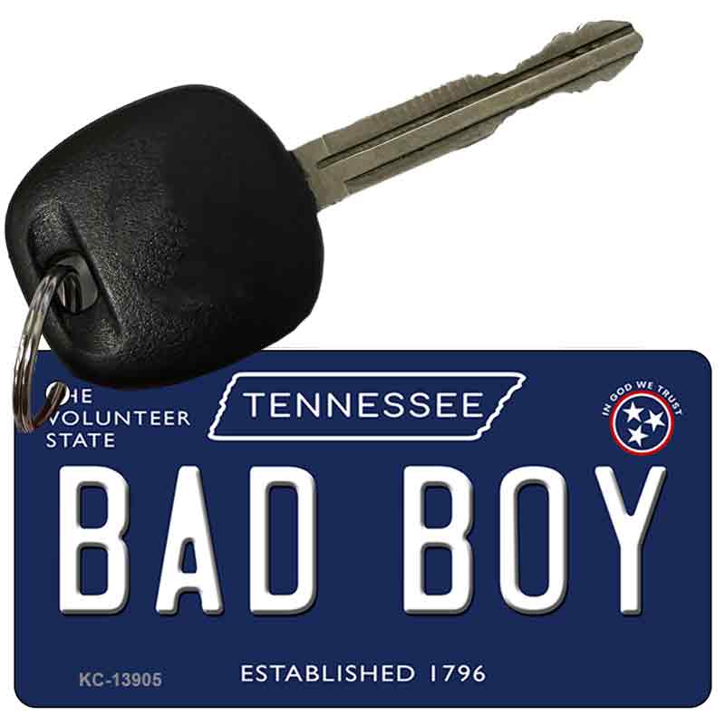 Bad Boy Tennessee Blue Novelty Metal Key Chain