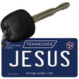 Jesus Tennessee Blue Novelty Metal Key Chain