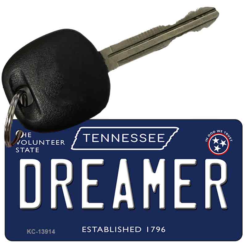 Dreamer Tennessee Blue Novelty Metal Key Chain