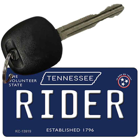 Rider Tennessee Blue Novelty Metal Key Chain