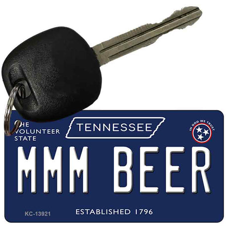 Mmm Beer Tennessee Blue Novelty Metal Key Chain