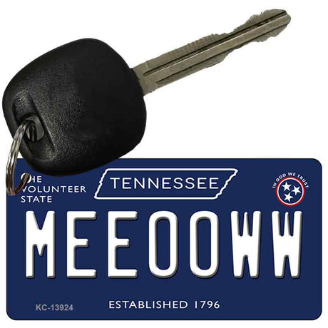 Meeooww Tennessee Blue Novelty Metal Key Chain