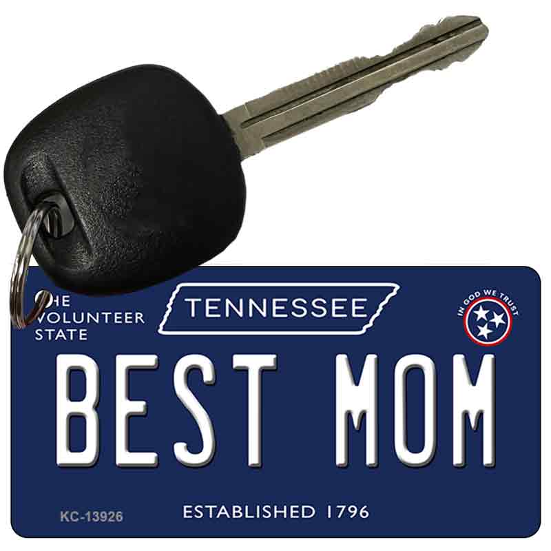 Best Mom Tennessee Blue Novelty Metal Key Chain