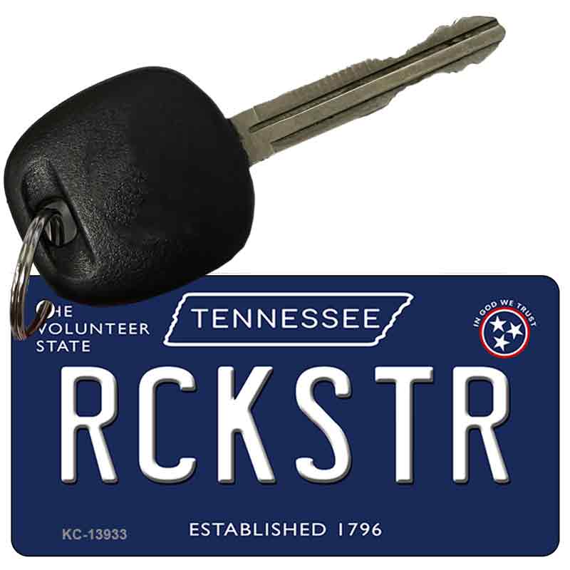 Rckstr Tennessee Blue Novelty Metal Key Chain