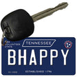 B Happy Tennessee Blue Novelty Metal Key Chain