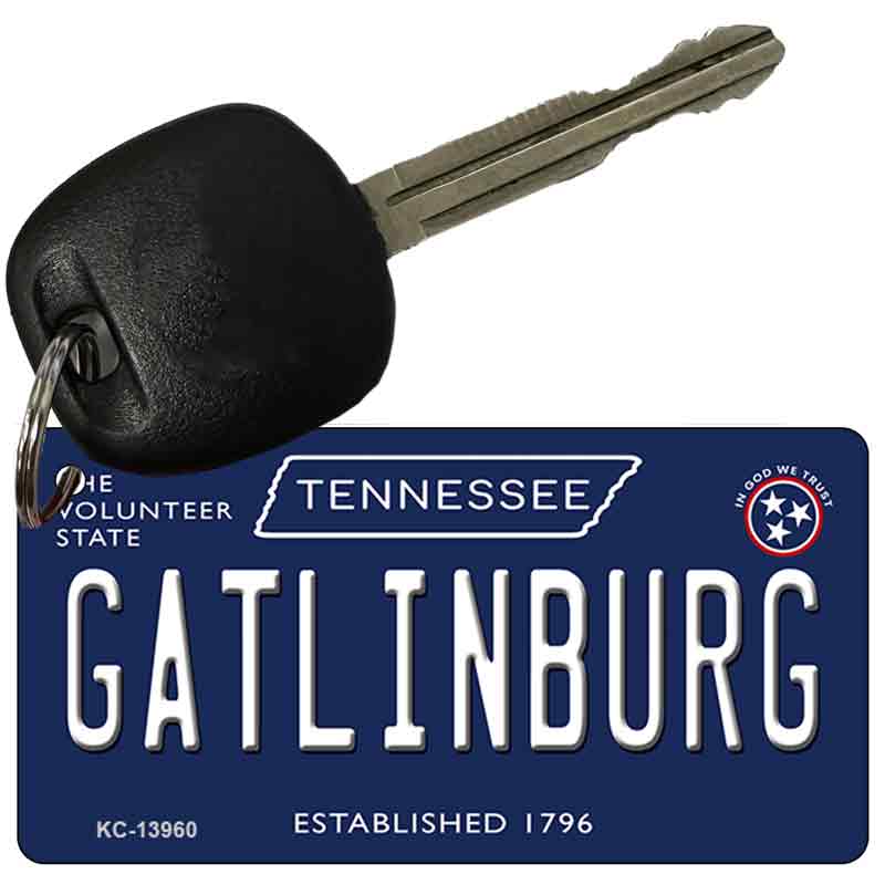 Gatlinburg Tennessee Blue Novelty Metal Key Chain