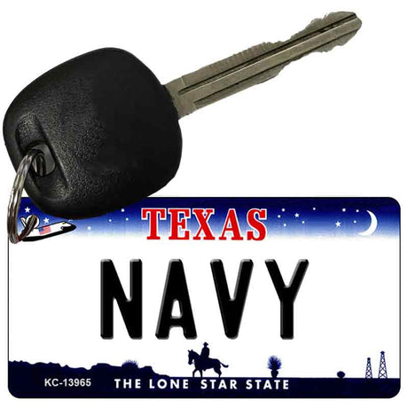 Texas Navy Novelty Metal Key Chain