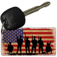 Military Soldiers American Flag Novelty Metal Key Chain