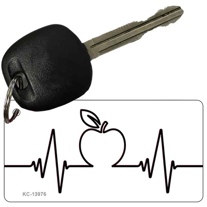 Apple Heart Beat Novelty Metal Key Chain