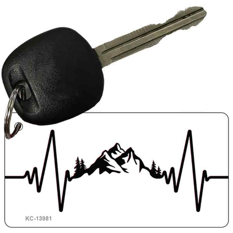 Mountains Heart Beat Novelty Metal Key Chain