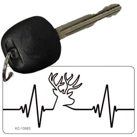 Deer Heart Beat Novelty Metal Key Chain