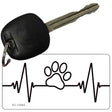 Paw Print Heart Beat Novelty Metal Key Chain