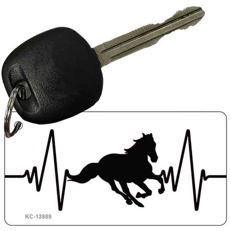 Horse Heart Beat Novelty Metal Key Chain