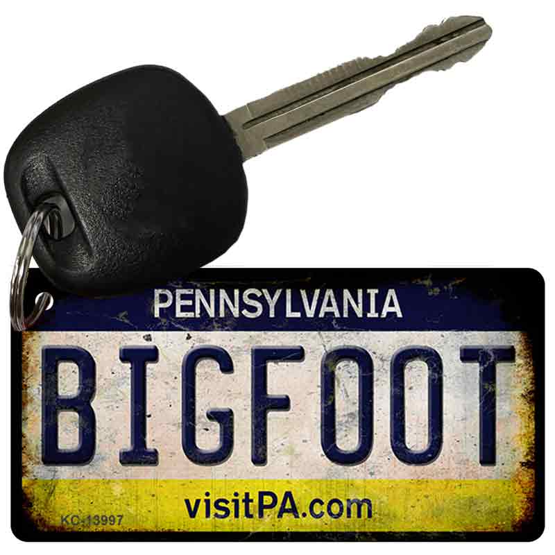 Bigfoot Pennsylvania Novelty Metal Key Chain