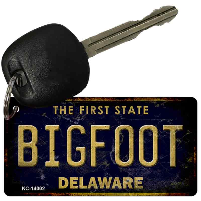 Bigfoot Delaware Novelty Metal Key Chain