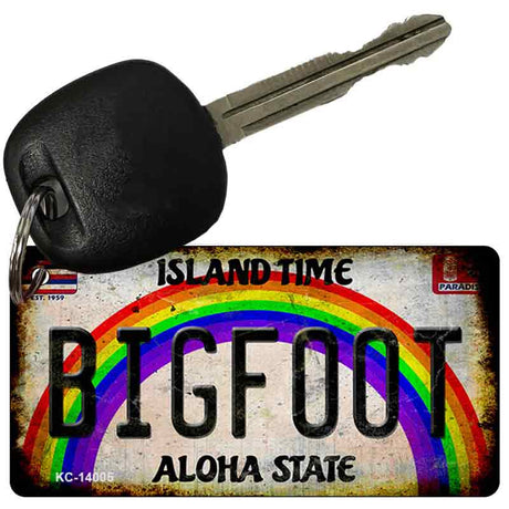 Bigfoot Hawaii Novelty Metal Key Chain