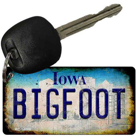 Bigfoot Iowa Novelty Metal Key Chain