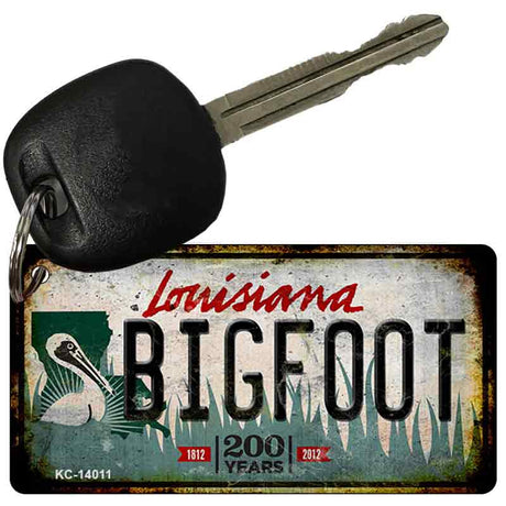 Bigfoot Louisiana Novelty Metal Key Chain