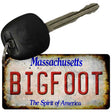 Bigfoot Massachusetts Novelty Metal Key Chain