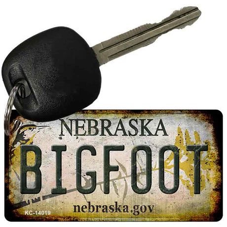 Bigfoot Nebraska Novelty Metal Key Chain