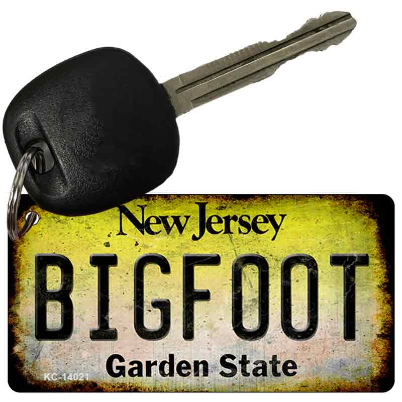 Bigfoot New Jersey Novelty Metal Key Chain