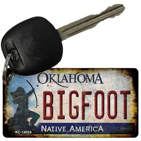 Bigfoot Oklahoma Novelty Metal Key Chain