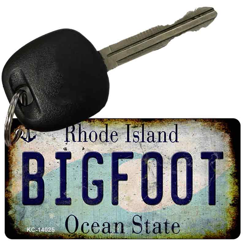 Bigfoot Rhode Island Novelty Metal Key Chain