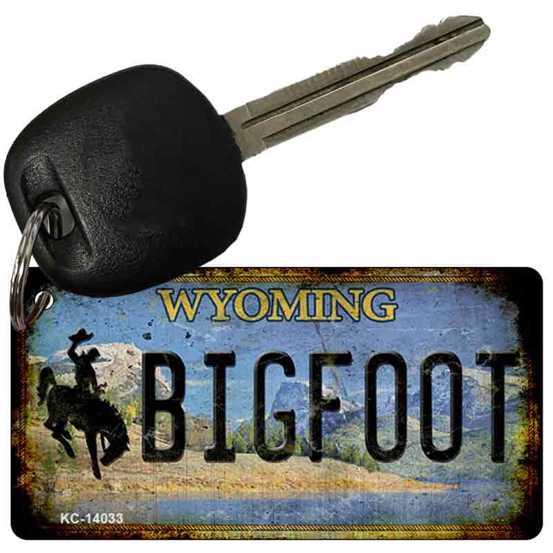 Bigfoot Wyoming Novelty Metal Key Chain