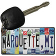 Marquette MI Strip Art Novelty Metal Key Chain