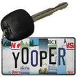 Yooper Strip Art Novelty Metal Key Chain