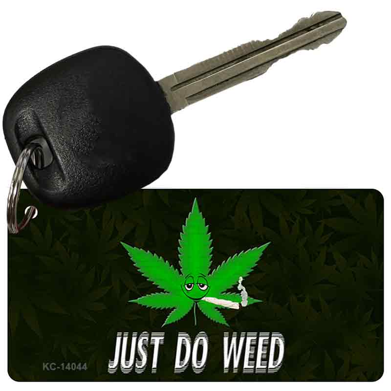 Just Do Weed Leaf Novelty Metal Key Chain