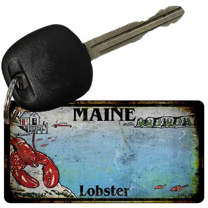 Maine Lobster Blank Rusty Novelty Metal Key Chain