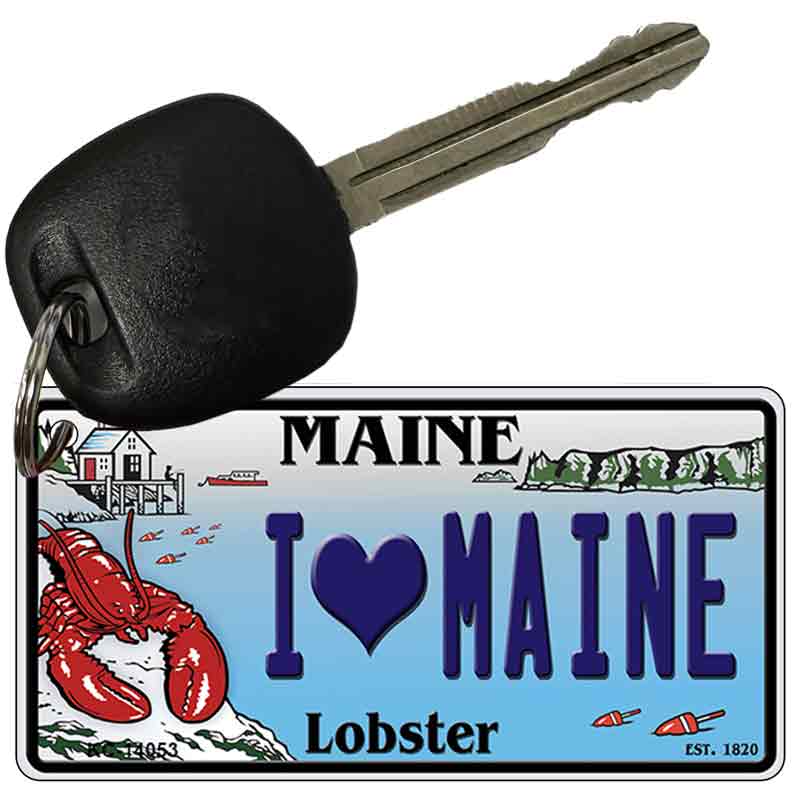 I Heart Maine Lobster Novelty Metal Key Chain