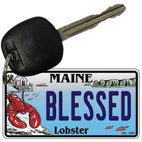 Blessed Maine Lobster Novelty Metal Key Chain