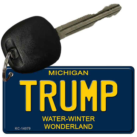 Trump Michigan Blue Novelty Key Chain