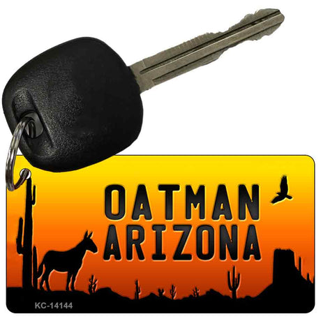 Oatman Arizona Scenic Background Novelty Metal Key Chain